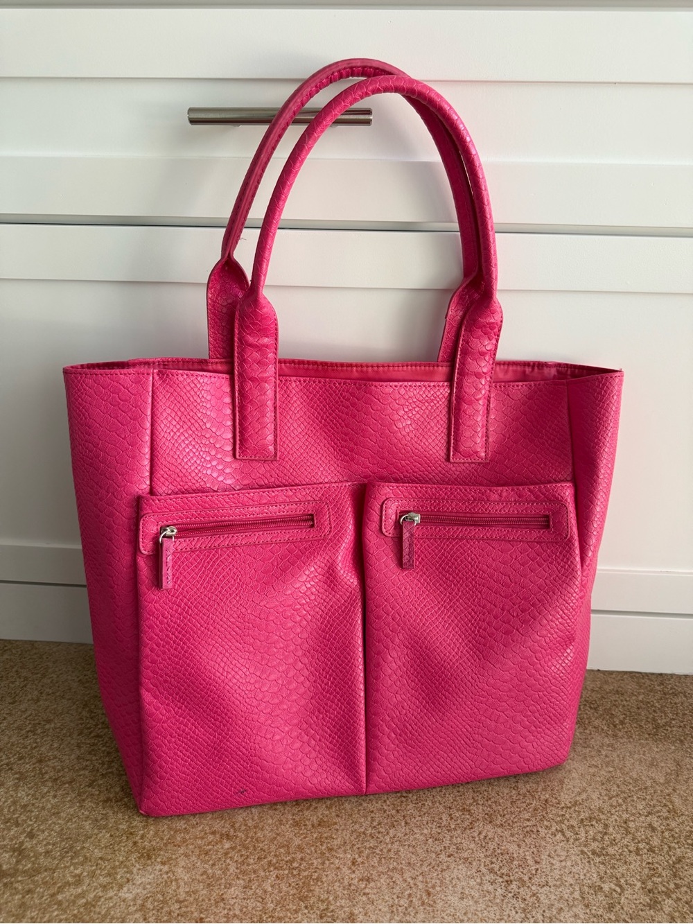 Neiman Marcus Pink Textured Tote Bag - Stylish Everyday Handbag